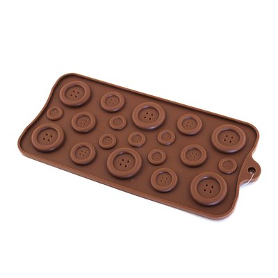 Силиконовая форма для шоколада и карамели Пуговицы 075/075 фото