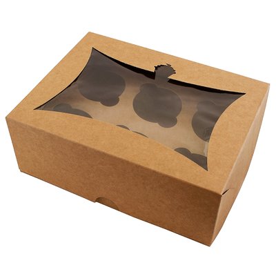 Коробка для капкейков 6шт Крафт (5шт) 972::13 фото