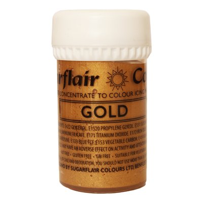 Перламутровый гелевый краситель Sugarflair Золото (Gold) A702 фото