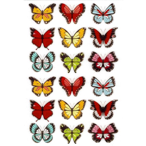 Вафельная картинка Бабочки цветные 14х20 wk178 фото