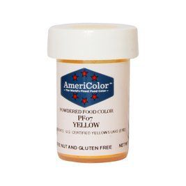 Желтая Сухая кондитерская краска Americolor PF07 фото