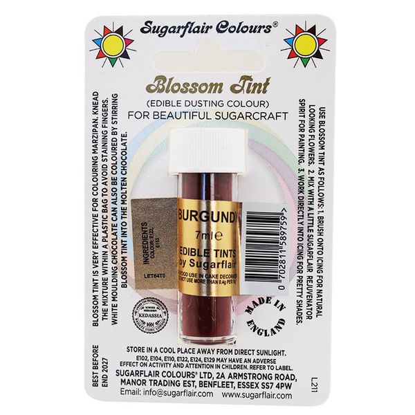 Цветочная пыльца Sugarflair Бордовая (Burgundy) D118 фото
