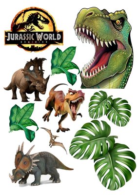 Цукрова картинка Jurassic World 30x20см 028028/pr374 фото