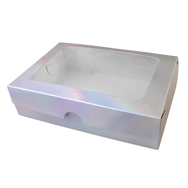 Коробка для еклерів і зефіру 22,5х15см Голограма (5шт) lp80 фото