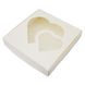 Коробка для пряників 15х15см Молочна з вікном Серце (5шт): Сервірування та пакування