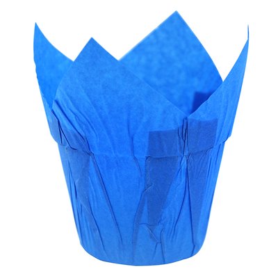 Набор форм для кексов Тюльпан с бортом Синий, 20шт 506090::2 фото