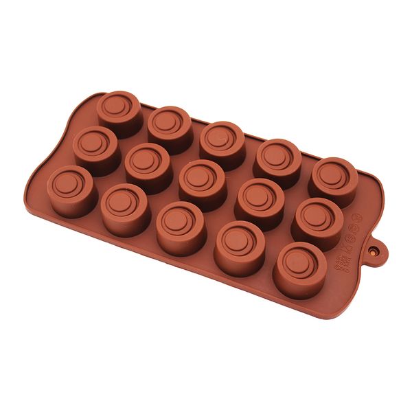 Силиконовая форма для шоколада и карамели Круги Винтаж 3155/1098 фото