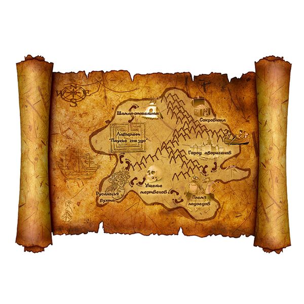 Вафельна картинка Стародавня карта скарбів 20х29 wk571 фото