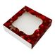 Коробка для пряників 12х12см Новорічна червона зі сніжинками (5шт): Сервірування та пакування