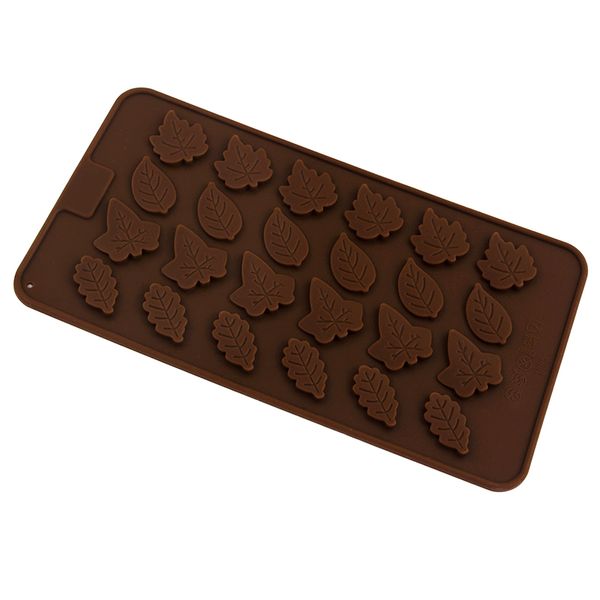 Силіконова форма для шоколаду і карамелі Листя асорті 1885 фото