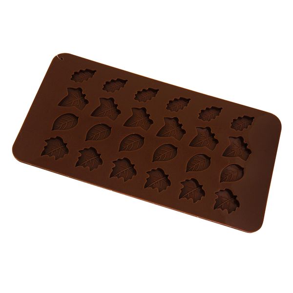 Силиконовая форма для шоколада и карамели Листья ассорти 1885 фото