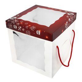 Коробка для пряничного домика Новый Год 20х20х20см 1438 фото