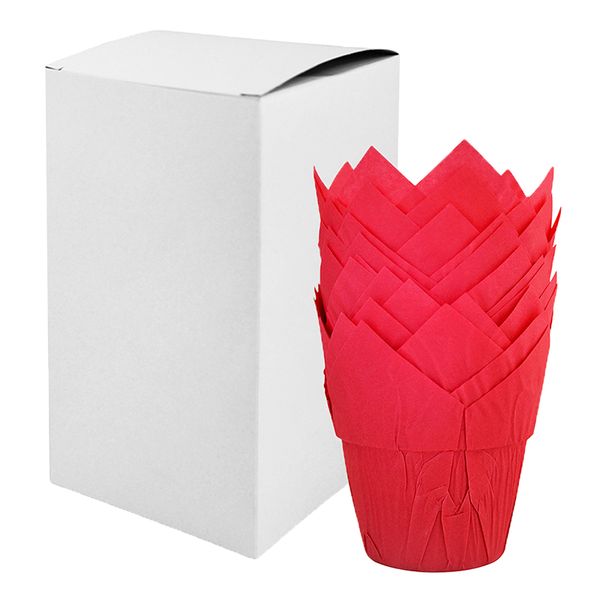 Набор форм для кексов Тюльпан с бортом Розовый, 20шт 506090::5 фото