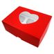 Коробка для капкейків 6шт Червона Серце (5шт): Сервірування та пакування