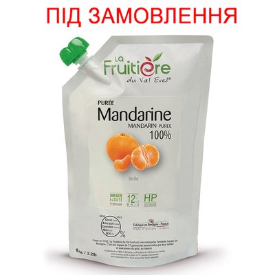 Пюре из мандарина La Fruitière без добавления сахара, 1кг (под заказ) 3011029000 фото