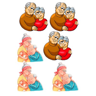 Сахарная картинка Дедушка и бабушка 20х30 028028/pr109 фото
