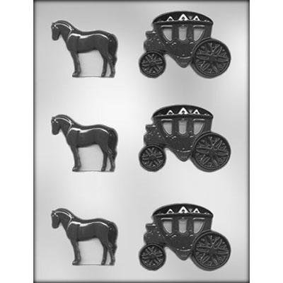 Молд для шоколаду і мастики Карета з конем 90-15752 фото