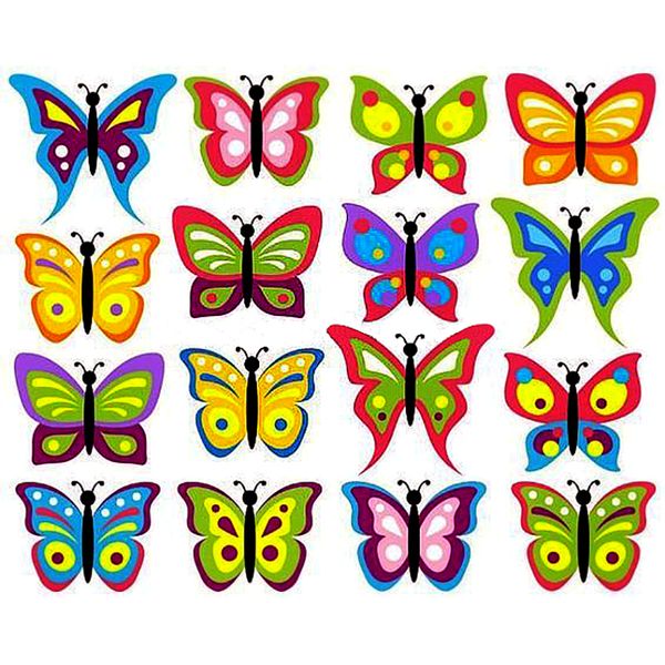 Вафельна картинка Метелики чарівні 20х14 wk9 фото
