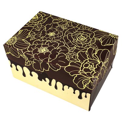 Коробка для капкейков 2шт Шоколадные цветы (5шт) lp85 фото