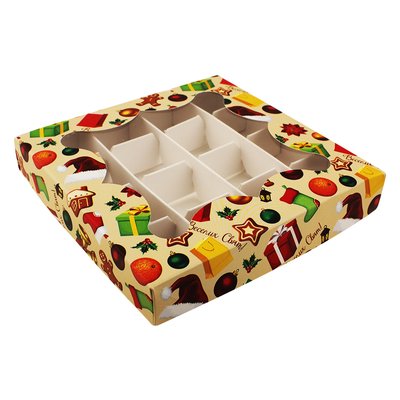 Коробка для конфет Сапожок на 16шт, 15,5x,15,5x3см (5шт) 824 фото