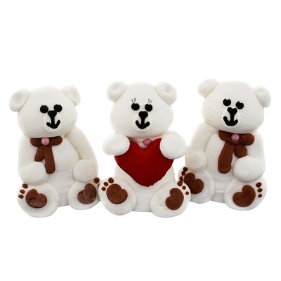 Набор сахарных фигурок Три медведя белые 30940 фото