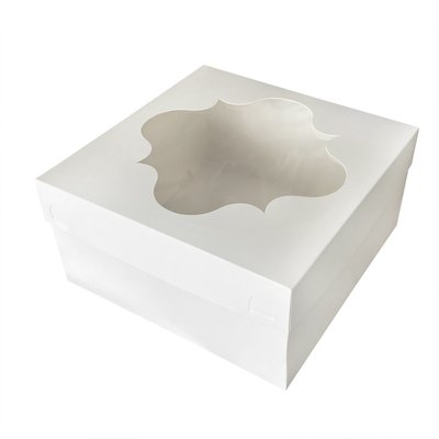 Коробка для торта 30х30х15см з фігурним вікном (5шт) lp28 фото