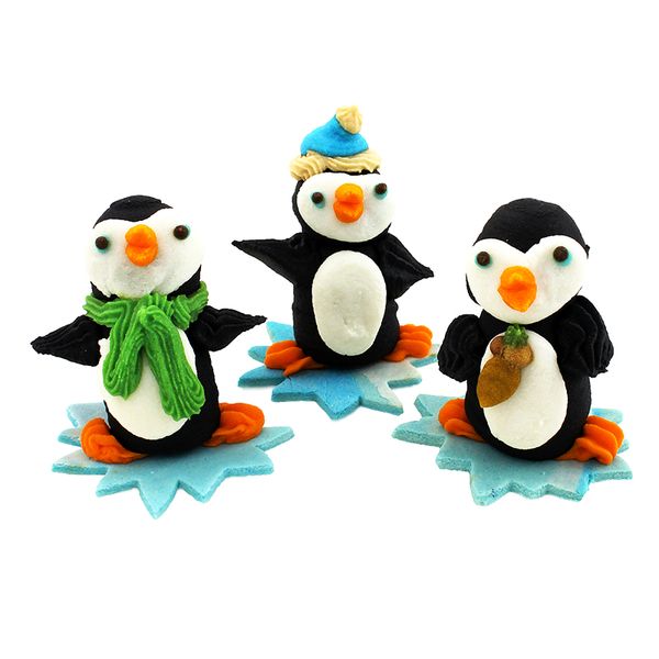 Набор сахарных фигурок Пингвинята 3шт 30518 фото