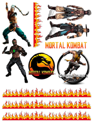 Вафельная картинка игра Mortal Combat 20x30см 027027/pr516 фото