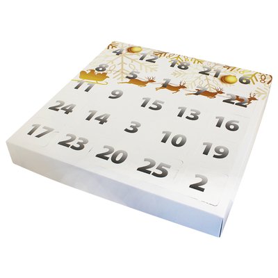 Коробка для Адвент-календаря Новогодняя 36х36х5см  1755 фото