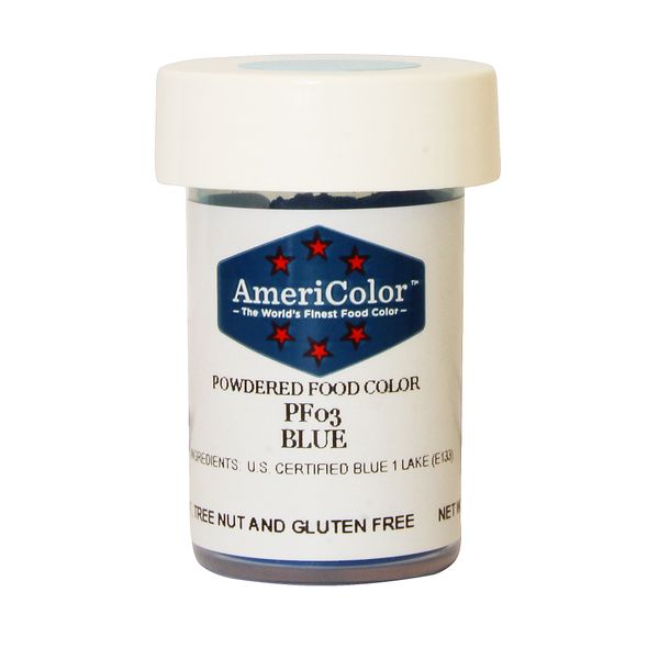 Голубая Сухая кондитерская краска Americolor PF03 фото