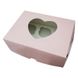 Коробка для капкейков 6шт Пудровая Сердце (5шт): Сервировка и упаковка