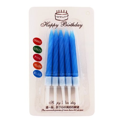 Свічки для торта неонові Сині (10шт) CTH10b фото