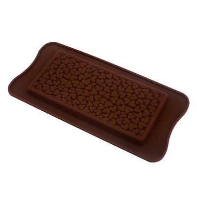 Силіконова форма для шоколаду i карамелі Шоколадна плитка серця 3239/1169 фото