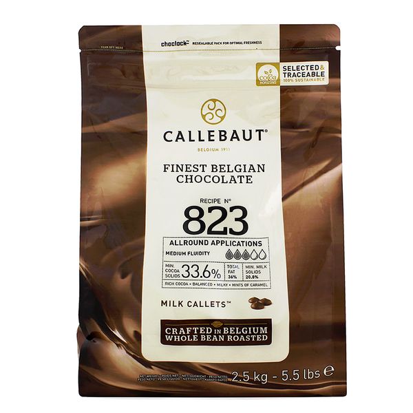 Шоколад молочный Callebaut 33,6%, 2,5кг 823-E4-U71 фото