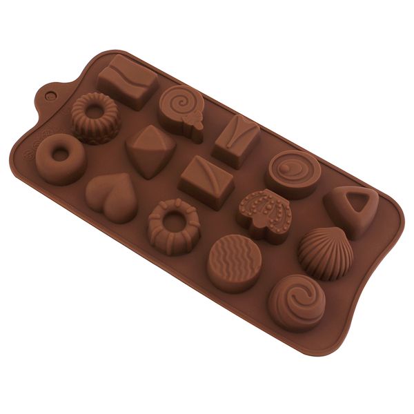 Силіконова форма для шоколаду і карамелі Асорті 2779 фото