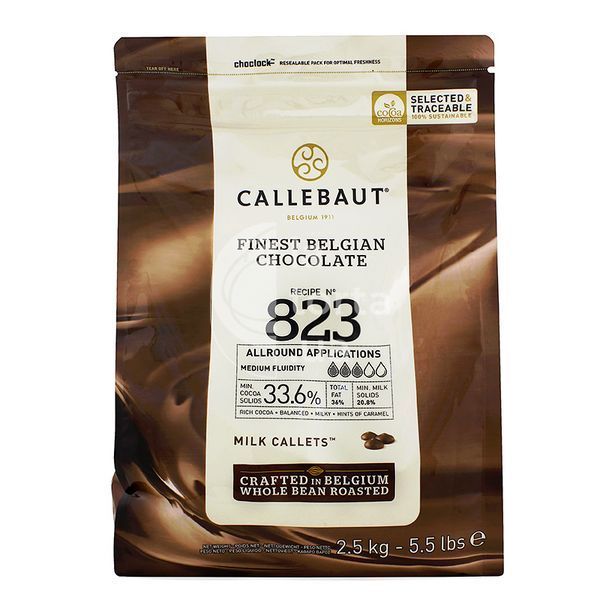 Шоколад молочный Callebaut 33,6%, 2,5кг 823-E4-U71 фото