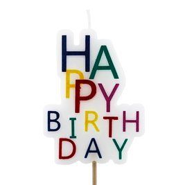 Свічка Happy Birthday Кольорова 38275::1 фото