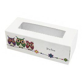 Коробка для макаронс 14х6см Сови (5шт) 835::5 фото