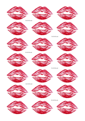 Вафельна картинка Поцілунки 20x30см 027027/pr328 фото