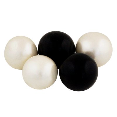 Желейні кульки чорні та білі перламутрові (5шт) 34516::8 фото