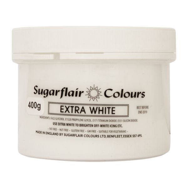Гель-паста концетрат Sugarflair Extra Белый, 400гр sf116 фото