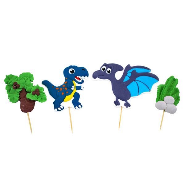 Набор сахарных топперов Динозавры 2D №3 30919 фото