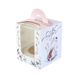 Коробка для 1 кексу Рожевий заєць 10х8,2х8,2см (5шт): Сервірування та пакування
