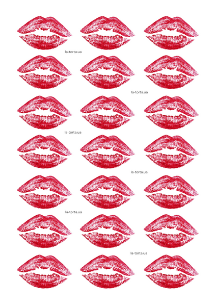 Цукрова картинка Поцілунки 20x30см 028028/pr328 фото