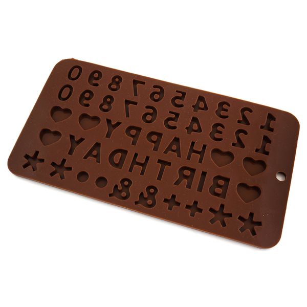 Силіконова форма для шоколаду і карамелі Цифри Happy Birthday 1883 фото