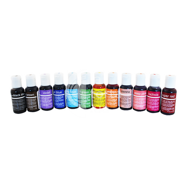 Набір барвників Chefmaster Liqua-Gel set A 12 штук 13436 фото
