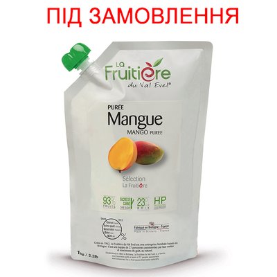 Пюре з манго La Fruitière з тростинним цукром, 1кг 3011030000 фото