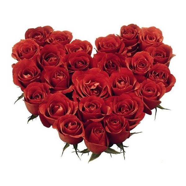 Вафельная картинка Сердце розы 20х24 wk172 фото
