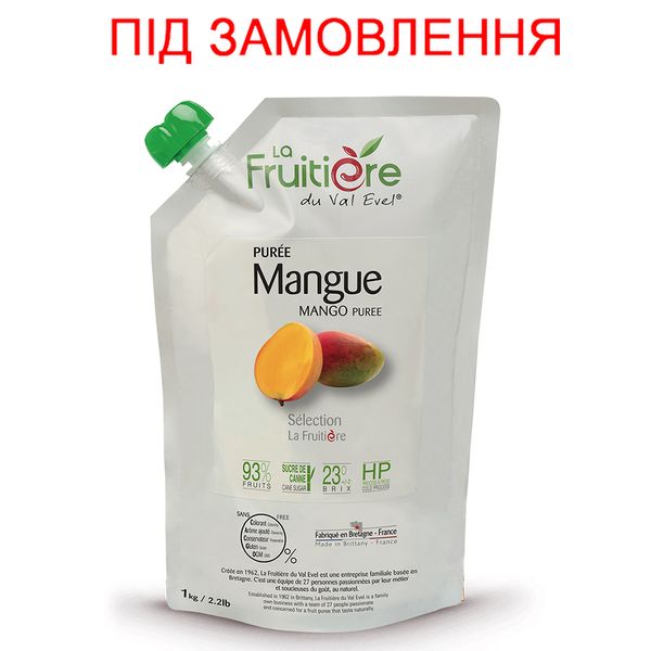 Пюре з манго La Fruitière з тростинним цукром, 1кг (під замовлення) 3011030000 фото