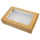 Коробка для пряників 10х15см з вікном Крафт (5шт): Сервірування та пакування